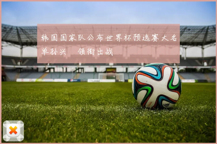 韩国国家队公布世界杯预选赛大名单孙兴慜领衔出战